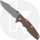 Rick Hinderer Eklipse 3.5 Knife - Spear Point - Working Finish - FDE G10 / Titanium