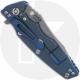 Rick Hinderer Eklipse 3.5 Knife - Spear Point - Working Finish - Blue G10 / Battle Blue Titanium