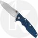 Rick Hinderer Eklipse 3.5 Knife - Spear Point - Stonewash - Blue/Black G10 / Blue Titanium