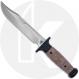 Rick Hinderer KaBar Knife - Stonewash 3V Clip Point - Brown Micarta - Brown Leather Sheath