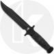 Rick Hinderer KaBar Knife - Battle Black 3V Clip Point - Double Black Micarta - Brown Leather Sheath