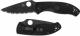 Spyderco Tenacious Lightweight C122SBBK - Value Folder - Serrated Black Blade - Liner Lock - Black FRN