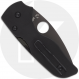 Spyderco Lil Native Knife C230GPBBK Compact Folder Black DLC Blade Black G10 with Compression Lock