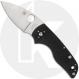 Spyderco Lil Native G10 SLIPIT Knife - C230NLGP - Non Locking Leaf Blade - Black G10 - USA Made