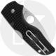 Spyderco Lil Native Lightweight C230SBK Knife - Satin Serrated CTS BD1N Leaf - Black FRN - USA Made