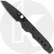 Spyderco Smock C240BKALBKCWP Knife - Exclusive - Black CPM CruWear Clip Point - Black Aluminum - Flipper Folder