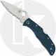 Spyderco Endela Lightweight K390 - C243FSK390 -  Serrated K390 Clip Point - Blue FRN - Lock Back