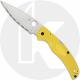 Spyderco Native Chief Lightweight Salt C244SYL Knife - Serrated CPM-MagnaCut Drop Point - Yellow FRN