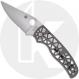 Spyderco Edgerati C266ALP Knife - CPM S30V Clip Point - Gray Skeletonized Aluminum