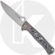 Spyderco Slym C271TIP Knife - lionSTEEL - Stonewash Bohler M390 Drop Point - Titanium with Carbon Fiber Inlays