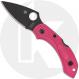 Spyderco Dragonfly 2 Lightweight Pink S30V - C28FPPNS30VBK2 - Black S30V Leaf Blade - Pink FRN - Lock Back