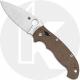 Spyderco Manix 2 XL C95MPCW2 Knife - Cru-Wear Blade - Brown Canvas Micarta - USA Made