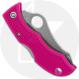 Spyderco Jester JPRS Knife - Serrated AUS-6 - Fuschia FRN - Serial Number - BNIB