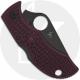 Spyderco Manbug Lightweight MBBGBKP Knife - Sprint Run - TiCN CTS-PD#1 Drop Point - Burgundy FRN