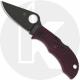 Spyderco Manbug Lightweight MBBGBKP Knife - Sprint Run - TiCN CTS-PD#1 Drop Point - Burgundy FRN