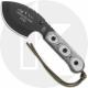 TOPS Knives American Trail Maker ATM-01 - Black Traction Coat 1095 Drop Point - Black Linen Micarta