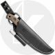 TOPS Knives Baja 4.5 Knife BAJA-4.5 - Black River Wash 1095 Steel Drop Point - Green Micarta