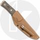 TOPS Knives / Brothers of Bushcraft BOB Fieldcraft Knife BROS-TAN - Coyote Tan 1095 Steel Blade - Green Micarta