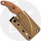 TOPS Knives Little Bugger LILB-01 - Tumble Finish 1095 Steel Wharncliffe Blade - Tan Canvas Micarta