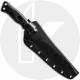 TOPS Knives Operator 7 Knife OP7-02 Blackout Edition - Black Traction Coated 1075 Recurve - Black Micarta and G10