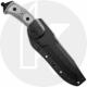 TOPS Smoke Jumper SJ626 Fixed Blade Knife - Black 1095 Clip Point - Black Linen Micarta - Black Kydex Sheath - USA Made