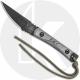 TOPS Knives Street Scalpel SSS07 - Black 1095 Steel Straight Back Blade - Black Micarta