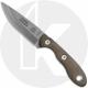 TOPS Knives Scandi Trekker Knife STREK-3.5 - Tumble Finish 1095 Steel Hunters Point - Green Micarta