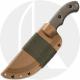 TOPS Knives Tom Brown Tracker 1 TBT01-TAN - Coyote Tan 1095 Steel Blade - Green Micarta