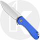 CIVIVI Elementum Knife C907F - Satin D2 Drop Point - Blue G10 - Liner Lock Flipper Folder