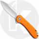 CIVIVI Elementum Knife C907R - Satin D2 Drop Point - Orange G10 - Liner Lock Flipper Folder