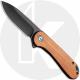 CIVIVI Elementum Knife C907U - Black Stonewash D2 Drop Point - Cuibourtia Wood - Liner Lock Flipper Folder