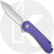 CIVIVI Elementum Knife C907V - Satin D2 Drop Point - Purple G10 - Liner Lock Flipper Folder