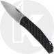 Zero Tolerance 0235 - Jens Anso - Stonewash 20CV Spear Point - Black Carbon Fiber - Slip Joint Folder - USA Made